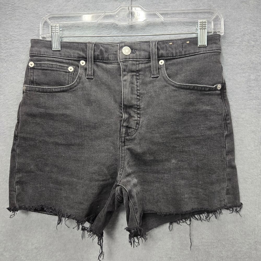 Madewell High Rise Denim Shorts In Faded Black Size 26
